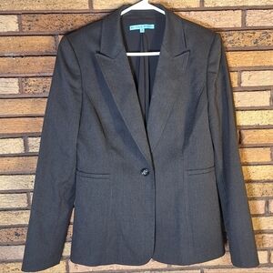 Antonio Melani Size 8 Brown Single Button Blazer